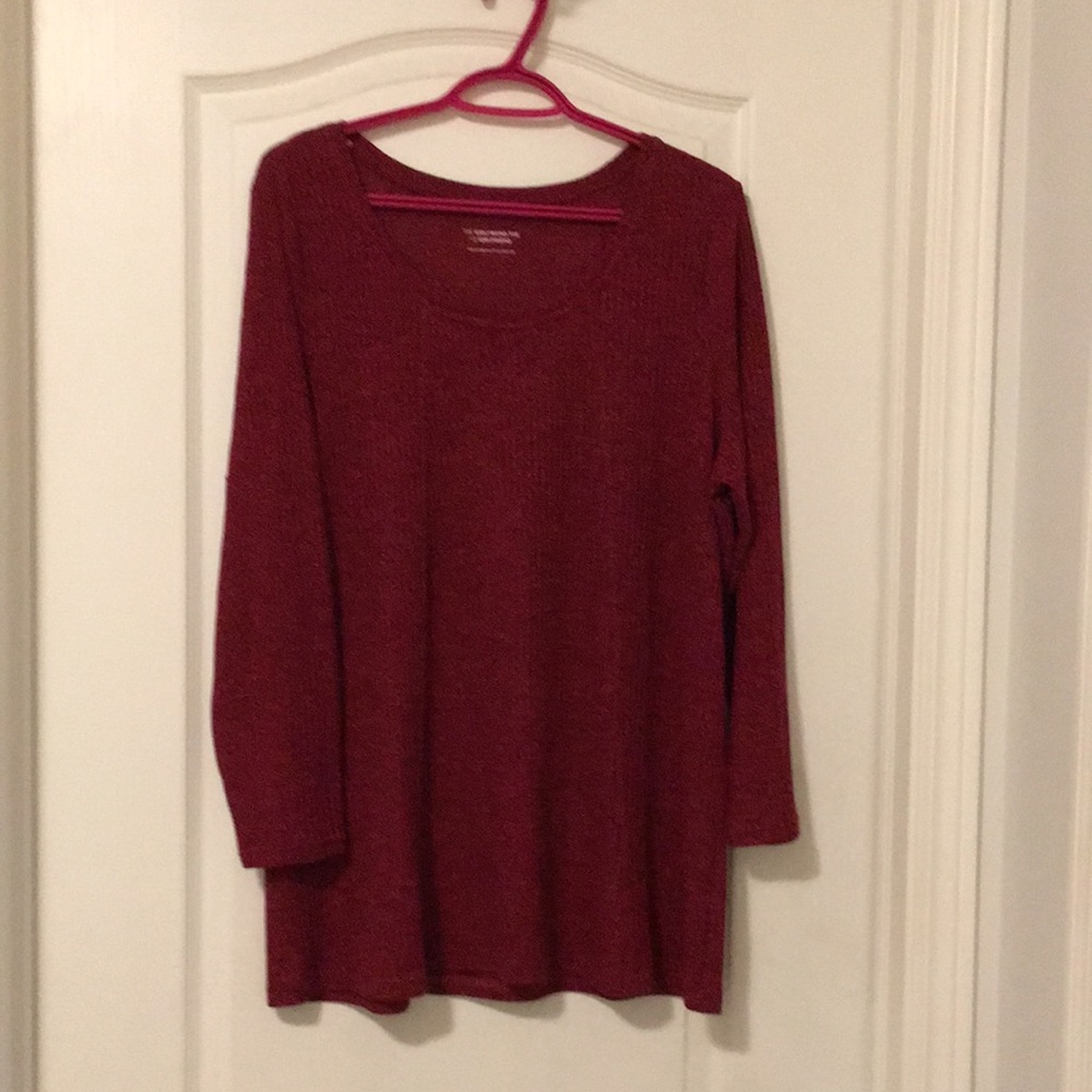 COPY - Red long sleeve swing top